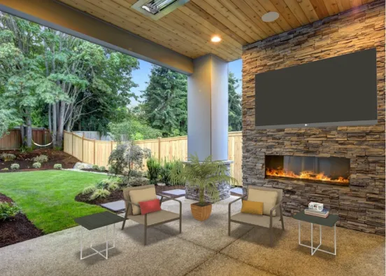 Outdoor living room Design Rendering