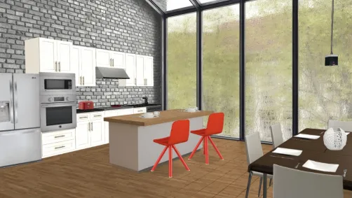 Cozinha com sala de jantar