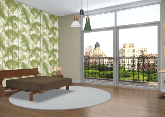 New york- My Bedroom Design Rendering