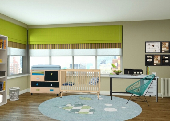 Bedroom  for baby Design Rendering