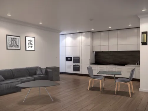 Black dining room