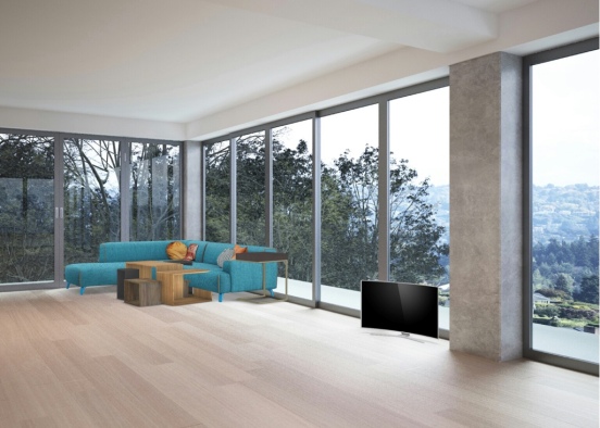Cotteg living room Design Rendering