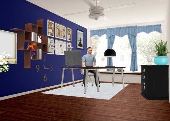 Quirky office Design Rendering