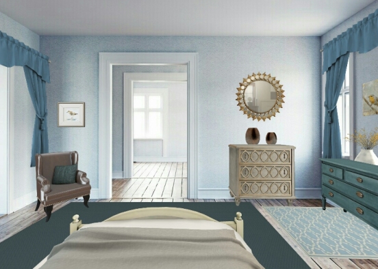 Room blue Design Rendering