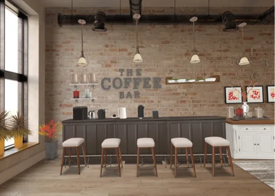 coffee shop Design Rendering