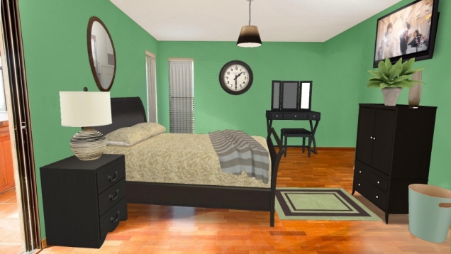 Green bed room