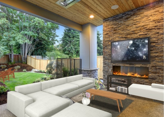 Outdoor lounge Design Rendering
