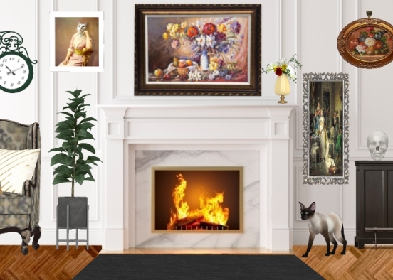 Fireplace wall decoration 🥀🔥 Design Rendering
