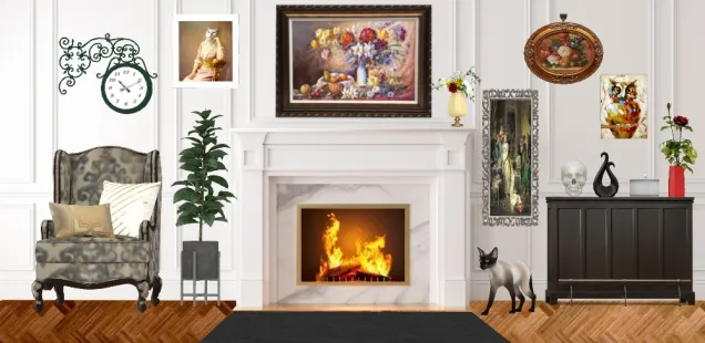 Fireplace wall decoration 🥀🔥