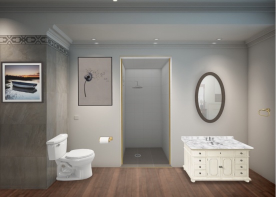 Simple bathroom! Design Rendering