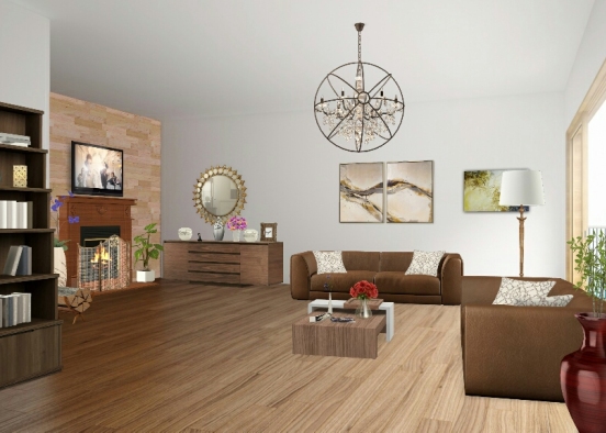 living room lux Design Rendering