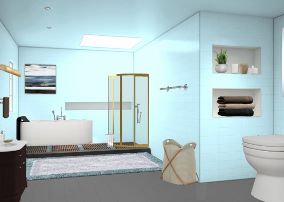 Stylish sky bathroom 😎😎 Design Rendering