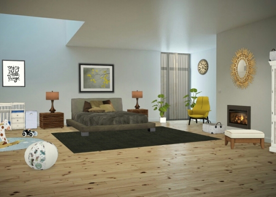 Mariana's family room Design Rendering