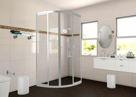 Banheiro para casal Design Rendering