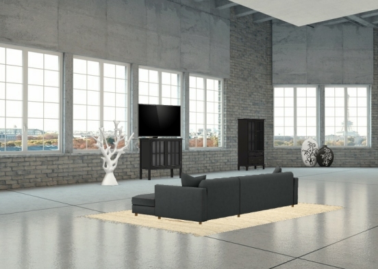 Classic modern living room Design Rendering