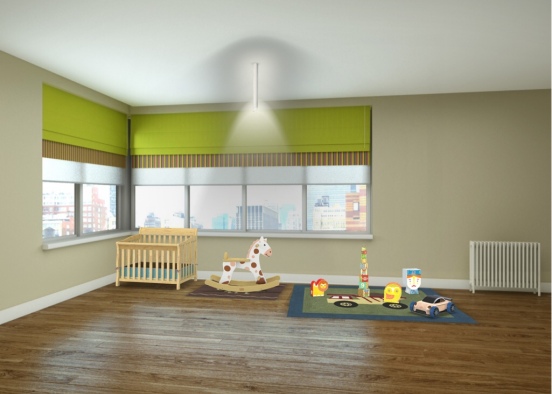 The babysitter’s room. Design Rendering