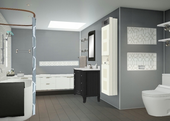 Bathroom living Design Rendering