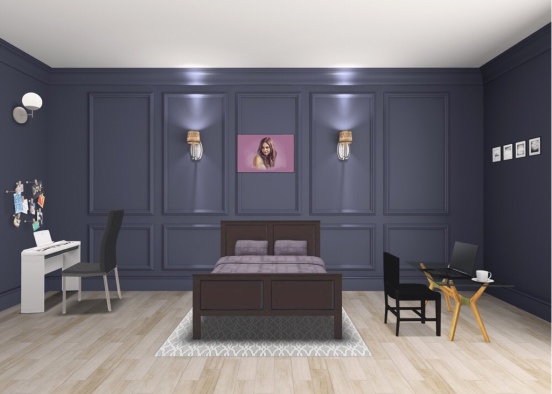 Child in cyber college study rooms and bedroom  Design Rendering