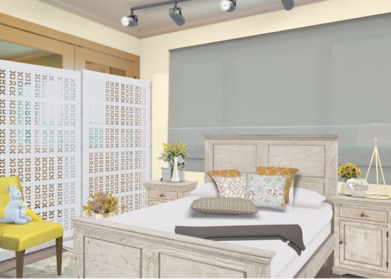 pastel natural bedroom Design Rendering