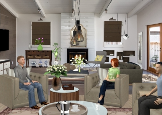 living  Room Design Rendering