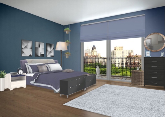 Paris Bedroom Design Rendering