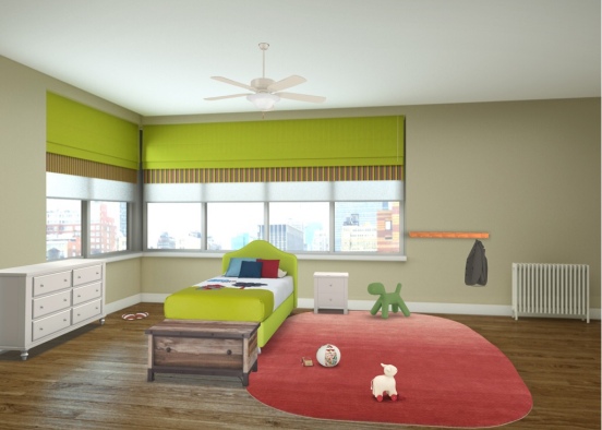 young kids bedroom Design Rendering