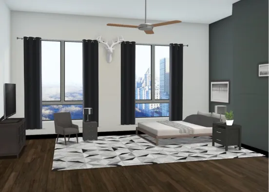 new room in the modern city Design Rendering