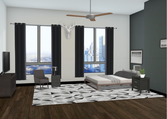 new room in the modern city Design Rendering