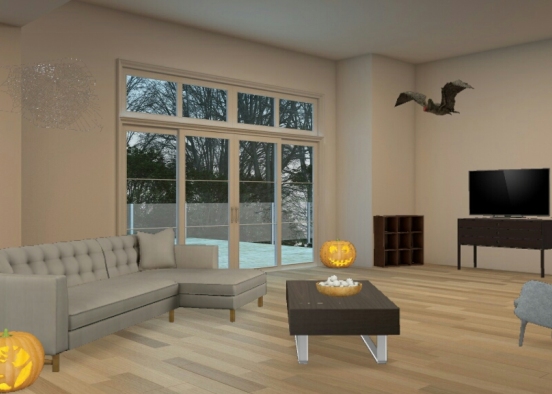 Halloween decorated home Design Rendering