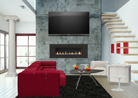 Nice living room Design Rendering