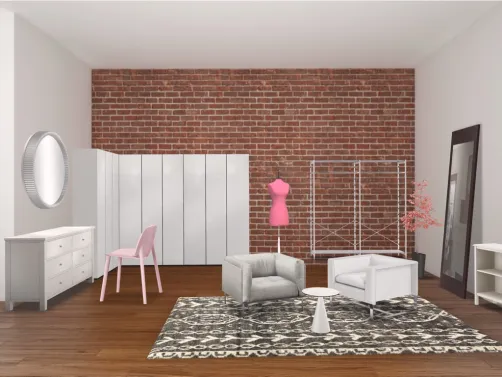 blush grey closet room