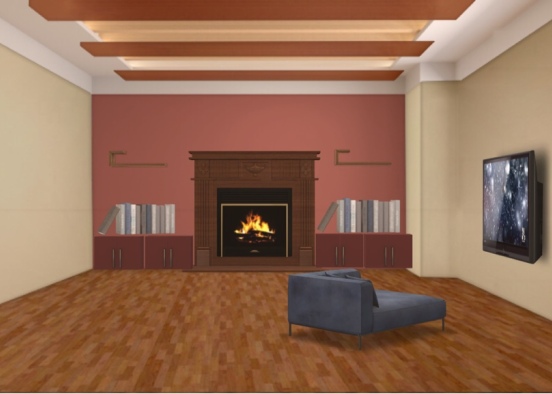Fireplace Elevation Design Rendering