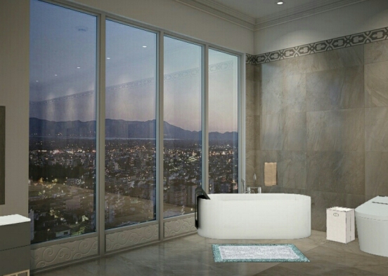 Banheiro moderno  Design Rendering