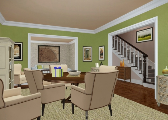 Front Dining area Design Rendering