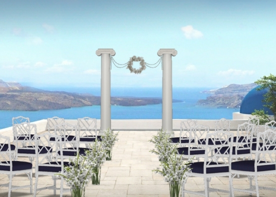 Mediterranian simple wedding Design Rendering
