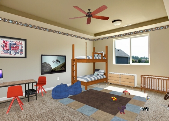 Boys bedroom/nursery Design Rendering