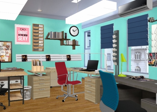 Study Room for Three Design Rendering