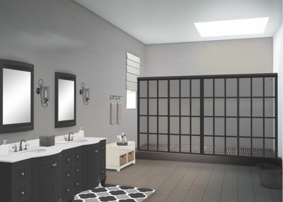 Black bath Design Rendering