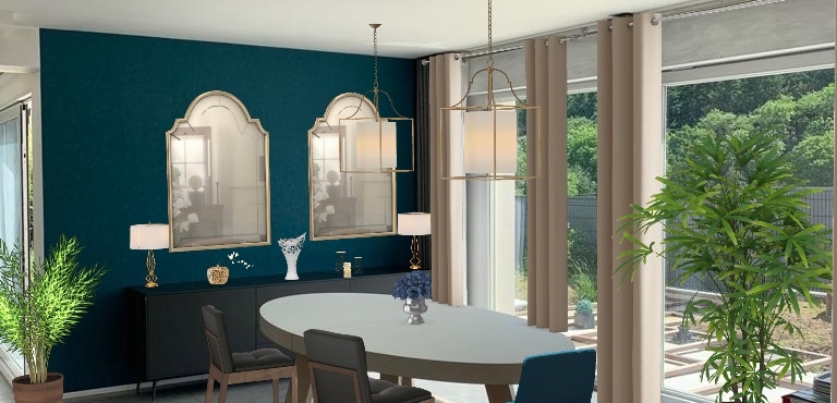 Ambiance bleu or chic Design Rendering