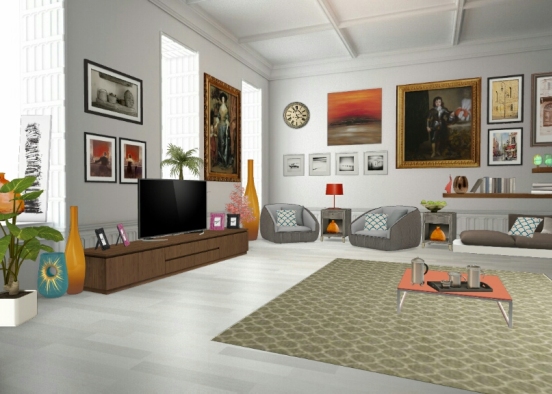 Guest living room Design Rendering