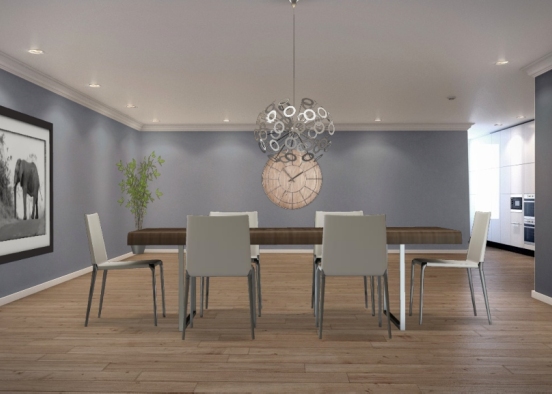 Nuetral Dining Room first one I've ever done  Design Rendering