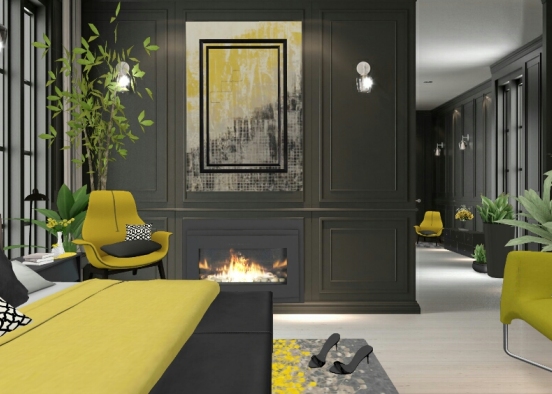 Dormitorio moderno sobre estructura clásica  Design Rendering