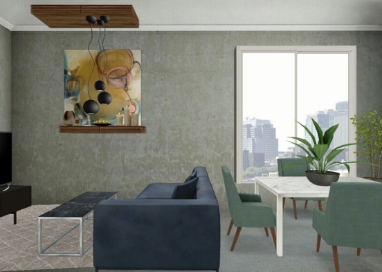 Living/Dining room #2 Design Rendering