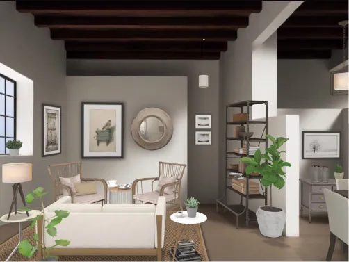 cozy living dinning area 