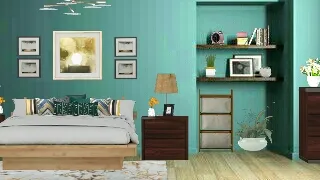 Habitación verde