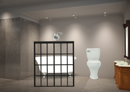 The bathroom Design Rendering