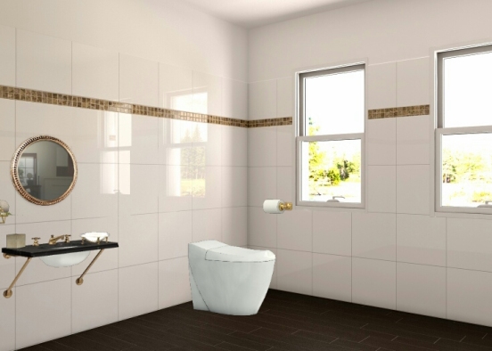 Posh bathroom  Design Rendering