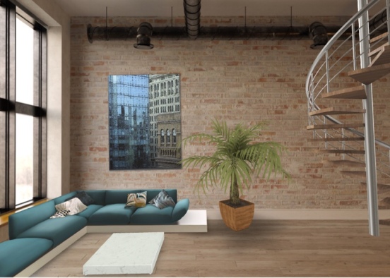New YORK simple living room Design Rendering