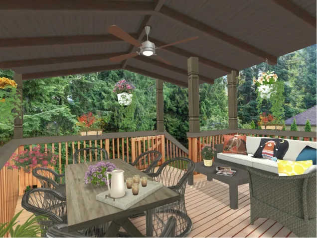 Family relaxation porch