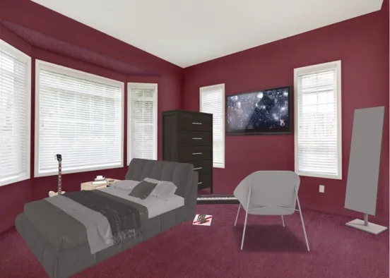 If my dream of becoming a singer came true, my room would probably look like this. Design Rendering